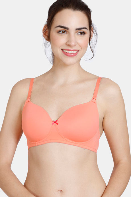 Buy Zivame Beautiful Basics Padded Non Wired 3/4th Coverage T-Shirt Bra -  Elderberry at Rs.676 online