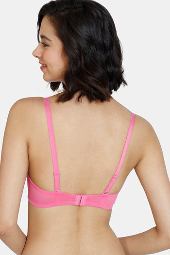 Buy Zivame Padded Non Wired 3/4th Coverage T-Shirt Bra - Cabbage at Rs.839  online