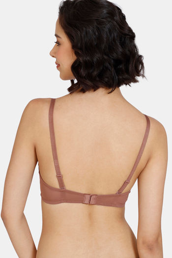 Buy Zivame Beautiful Basics Double Layered Non Wired Full Coverage Backless  Bra - Peach Pearl at Rs.245 online