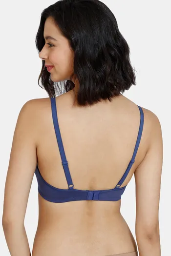Buy Zivame Double Layered Non Wired Full Coverage Backless Bra - Deep  Cobalt (Set of 2) Online