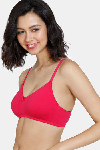 Buy Zivame Beautiful Basics Padded Wired Medium Coverage T-Shirt Bra - Love  Potion-Pink online