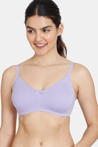 Buy Zivame Beautiful Basics Double Layered Non Wired 3/4th Coverage T-Shirt Bra - Violet Tulip