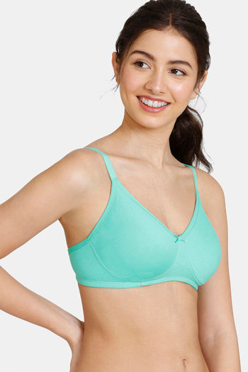 Buy Zivame Beautiful Basics Double Layered Non Wired 3/4th Coverage T-Shirt  Bra - Florida Key at Rs.360 online