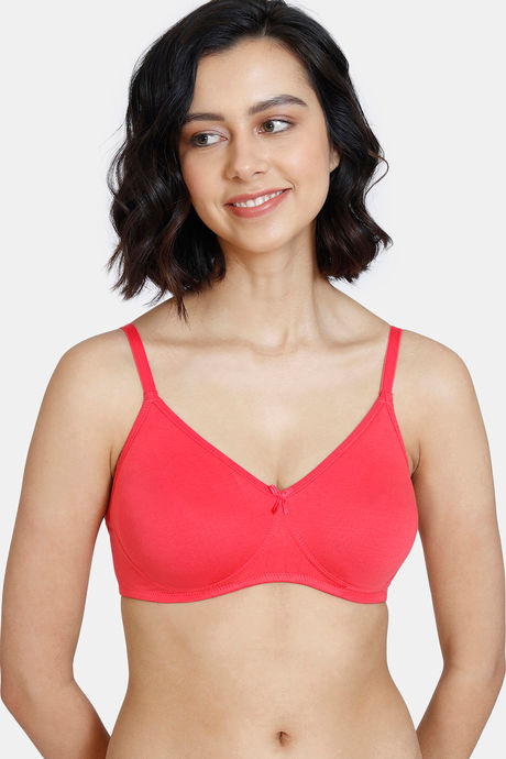 1To Finity women stone on front Basics Double Layered Non Wired 3/4th  Coverage T-shirt Padded seamless Bra
