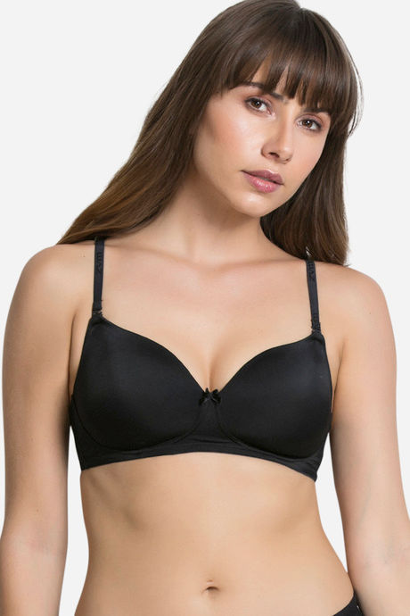 Buy Zivame Padded Non Wired 3/4th Coverage T-Shirt Bra - Anthracite at  Rs.907 online