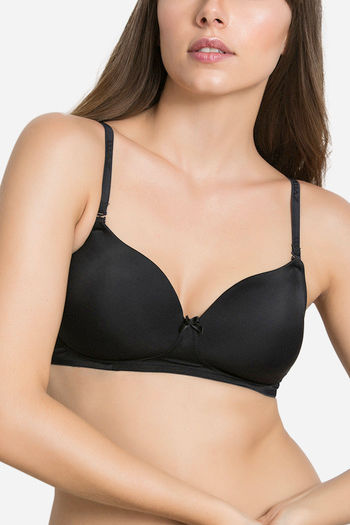 Buy Lady Lyka Black Solid Non Wired Non Padded T Shirt Bra LIBERTY 04 BLK -  Bra for Women 13453126