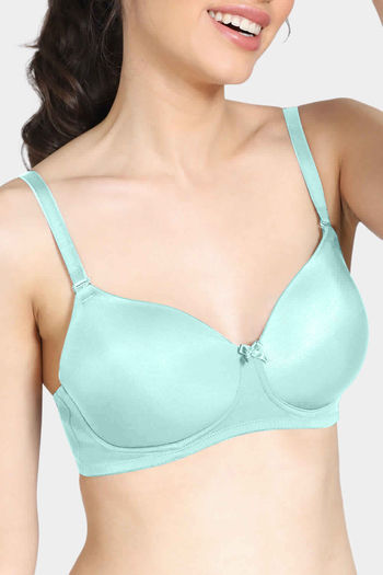 Zivame Womens Wirefree Lightly Padded , Color: Cabbage, Size: 34D price in  UAE,  UAE