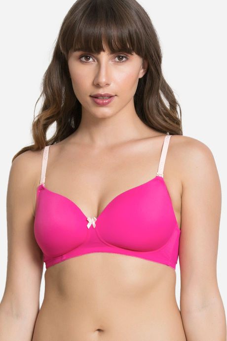 Buy Zivame Padded Non Wired 3/4th Coverage T-Shirt Bra - Pink Yarrow at  Rs.839 online