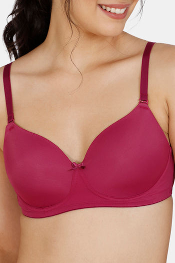 Buy Zivame Padded Non Wired 3/4th Coverage T-Shirt Bra - Deep Cobalt at  Rs.839 online
