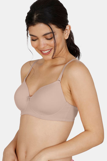 Buy Zivame Beautiful Basics Padded Non Wired 3/4th Coverage Backless Bra -  Clearwater at Rs.500 online