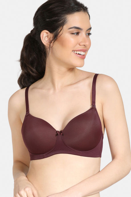 Buy Zivame Padded Wired 3/4th Coverage T-Shirt Bra - Pink Lemonade at  Rs.473 online