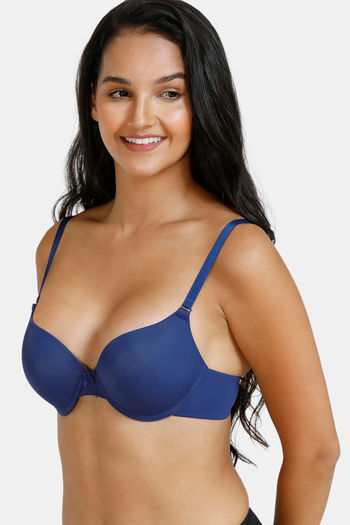 Buy Zivame Push-Up Wired Medium Coverage T-Shirt Bra - Blue Depth at Rs.614  online
