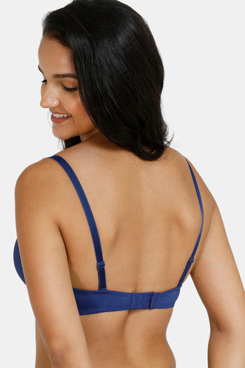 Buy Zivame Push-Up Wired Medium Coverage T-Shirt Bra - Blue Depth at Rs.614  online