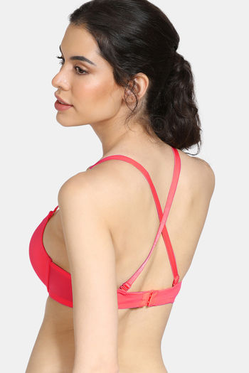 Buy Zivame Push-Up Wired Medium Coverage T-Shirt Bra - Teaberry at Rs.473  online
