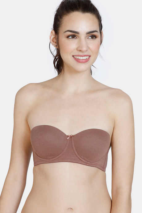 Buy Zivame Beautiful Basics Padded Wired 3/4th Coverage Strapless Bra -  Peach Pearl at Rs.324 online