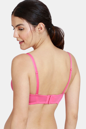 Buy Zivame Women's Polyamide Elastane Padded Underwire_Type.Value Casual  3/4Th Coverage Strapless/Multiway Bra (ZI10YIFASHAPINK0034B_Pink_34B) at