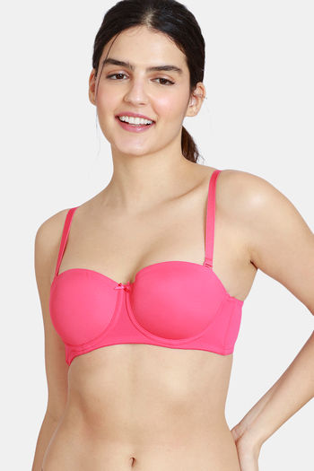 Buy Zivame Beautiful Basics Padded Wired 3/4th Coverage Strapless