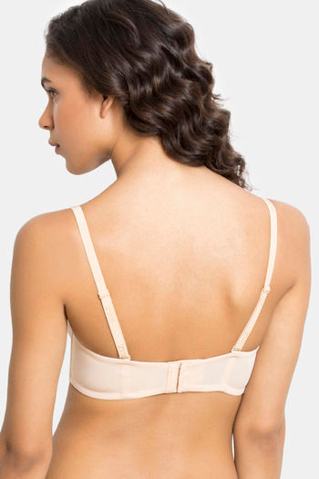 Buy Zivame Beautiful Basics Padded Wired 3/4th Coverage Strapless Bra -  Roebuck at Rs.746 online
