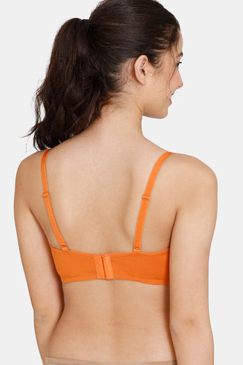 Buy Zivame Beautiful Basics Padded Wired Medium Coverage Strapless Bra -  Apricot Orange2 at Rs.455 online