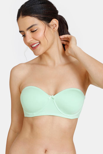 Buy Zivame At Work Padded Wired 3/4th Coverage Strapless Bra