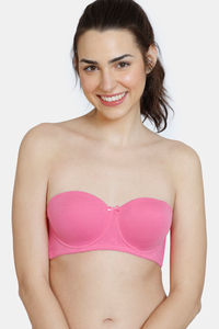 Buy Zivame Padded Wired 3/4th Coverage Strapless Bra - Ibis Rose