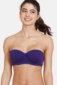 Buy Zivame Padded Wired 3/4th Coverage Strapless Bra-Parachute Purple
