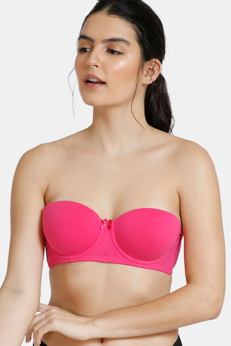Buy Zivame Beautiful Basics Padded Wired Medium Coverage Strapless Bra -  Dawn Pink at Rs.298 online