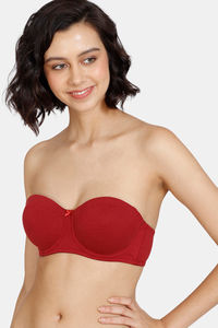 Buy Zivame Padded Wired 3/4th Coverage Strapless Bra-Sundried Tomato