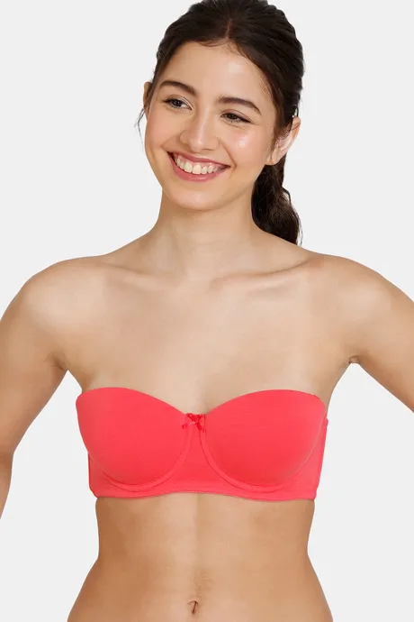 Buy Zivame Beautiful Basics Padded Wired Medium Coverage Strapless Bra -  Teaberry at Rs.390 online