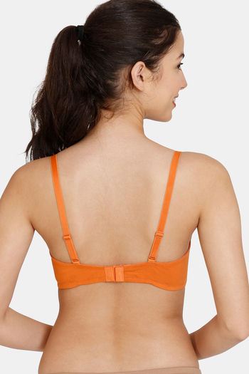Buy Zivame Padded Wired 3/4th Coverage T-Shirt Bra - Apricot Orange at  Rs.600 online