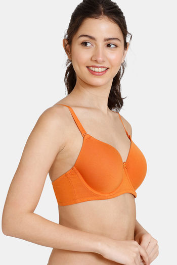Buy Zivame Whimsical Padded Wired 3/4th Coverage T-Shirt Bra - Wave Print  at Rs.380 online