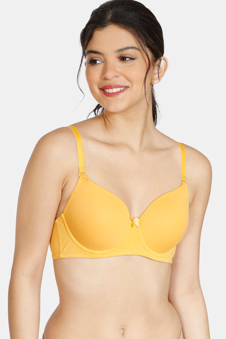 Buy Zivame Padded Wired 3/4th Coverage T-Shirt Bra - Beeswax at Rs