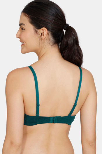 Buy Zivame Women's Cotton Underwire Lightly Padded Seamless Padded Wired  3/4th Coverage T-Shirt Bra-Green (ZI1135-Cabbage 36) at