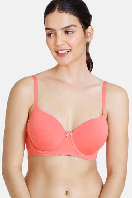 Buy Zivame Padded Wired 3/4th Coverage T-Shirt Bra - Whisper White at  Rs.360 online