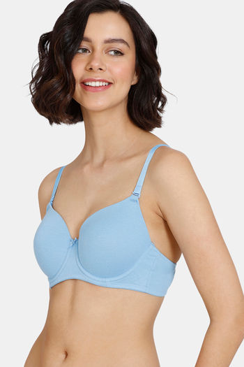 Buy Zivame Beautiful Basics Padded Wired 3-4th Coverage Strapless Bra -  Jade Lime - Green online