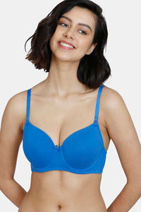 Buy Zivame Padded Wired 3/4th Coverage T-Shirt Bra - Princess Blue