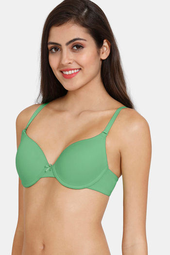 Buy Zivame Mio Amore Padded Wired Medium Coverage Beach Top - Green Print  at Rs.299 online