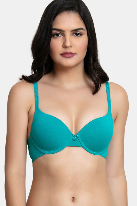 Buy Zivame Push Up Wired Medium Coverage Bra-Green at Rs.410 online