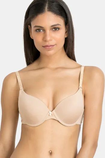 Buy Zivame Push-Up Wired Medium Coverage Bra - Nude at Rs.298