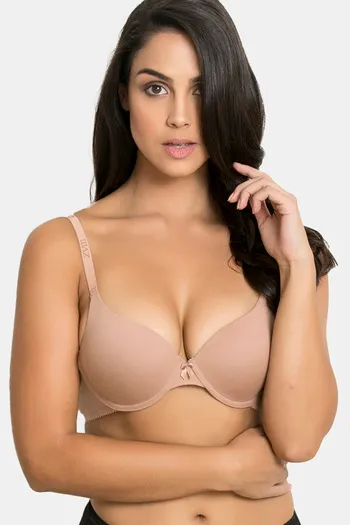 Buy Zivame Push-Up Wired Medium Coverage Bra - Fig at Rs.547