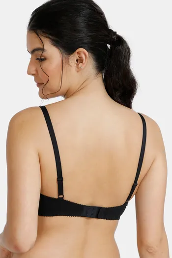 Buy Zivame Padded Non Wired 3/4th Coverage T-Shirt Bra - Anthracite at Rs.539  online