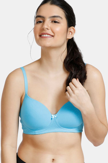 Zivame Padded Non Wired 3/4th Coverage T-Shirt Bra - Nude