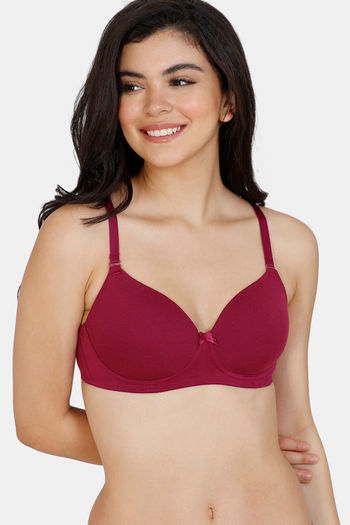 Buy Zivame Beautiful Non Wired Full Coverage Supper Support Bra-twilight  Purple Purple Online