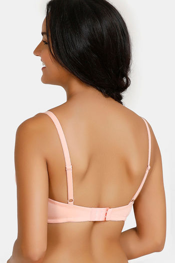 Buy Zivame Double Layered Non Wired 3/4th Coverage Bra - Peach Pearl at Rs.315  online