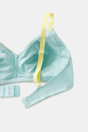 Buy Zivame Happy Basic Double Layered Non-Wired 3/4th Coverage T-Shirt Bra  - Aruba Blue at Rs.403 online