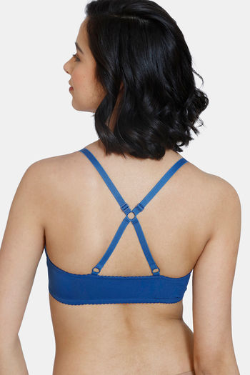 Buy Zivame Darling Nikki Padded Wired 3/4th Coverage T-Shirt Bra - Set Sail  at Rs.498 online