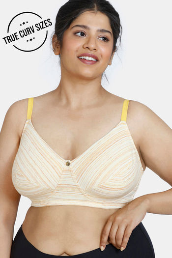 Zivame True Curv Beautiful Basics Double Layered Wired Full Coverage Super  Support Bra - Set Sail