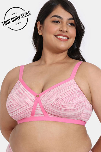 Zivame True Curv Double Layered Non Wired 3/4th Coverage Sag Lift Bra -  Strawberry Pink