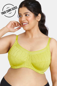Buy Zivame Kokum Sherbet Double Layered Non Wired 3/4th Coverage Super Support - Apple Green