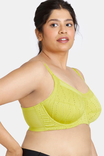 Buy Zivame True Curv Kokum Sherbet Double Layered Non Wired 3/4th Coverage  Super Support Bra - Apple Green at Rs.583 online